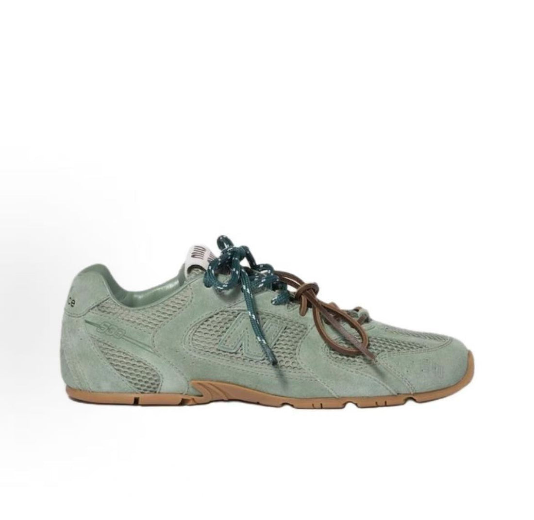New Balance X Miu Miu 530 SL suede and mesh sneakers